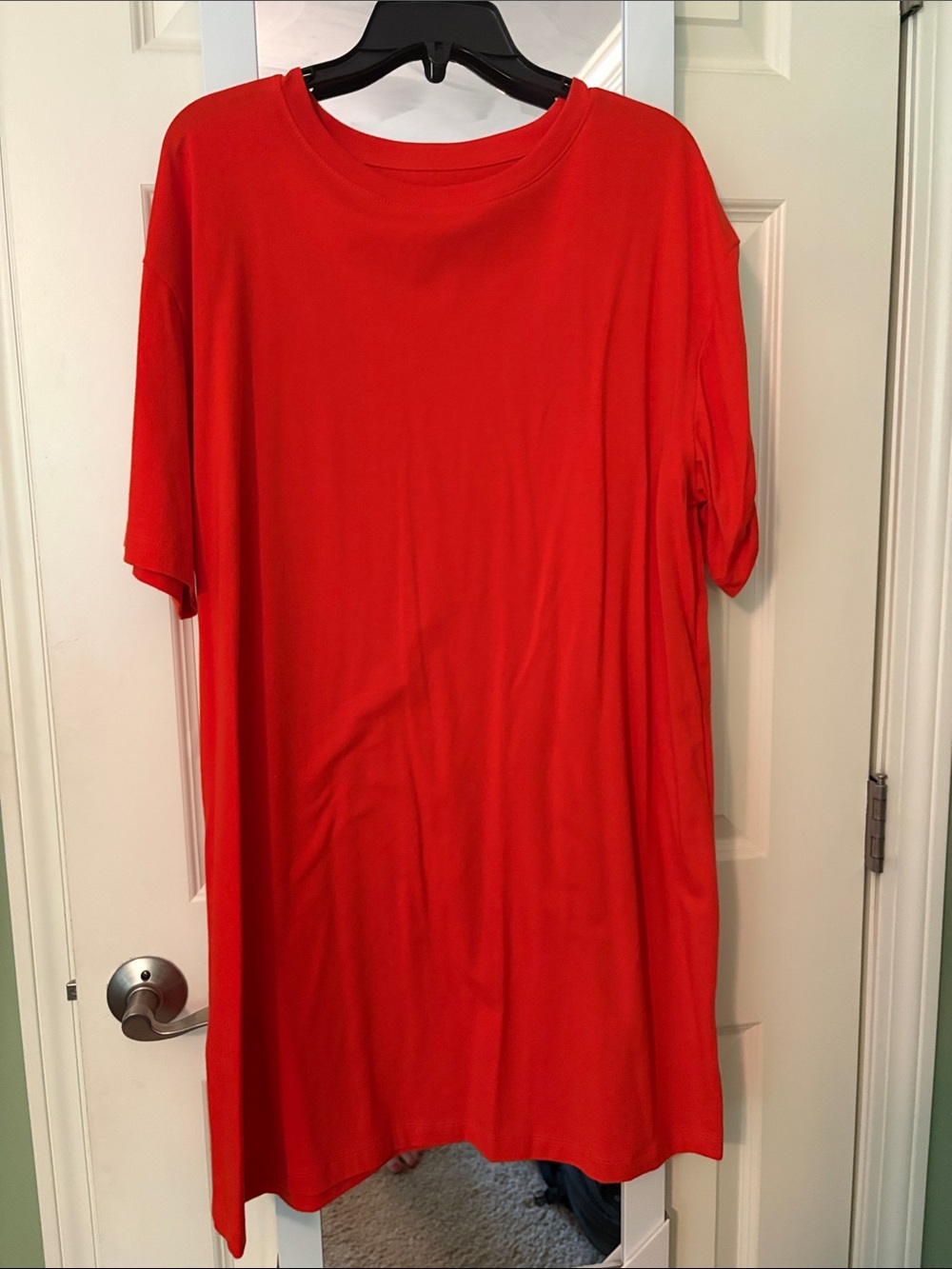 a new day Bright Orange Short-Sleeve Midi Dress